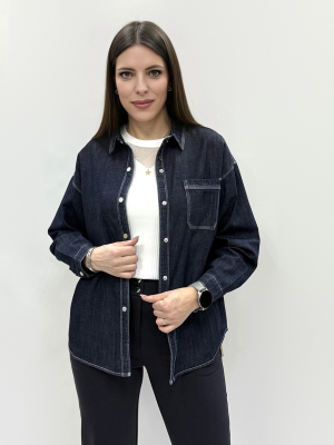 zhz 9033 рубашка женская джинсовая