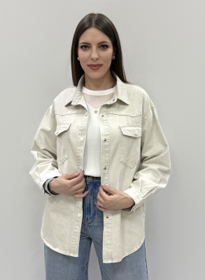 zhz 1377 рубашка женская джинсовая