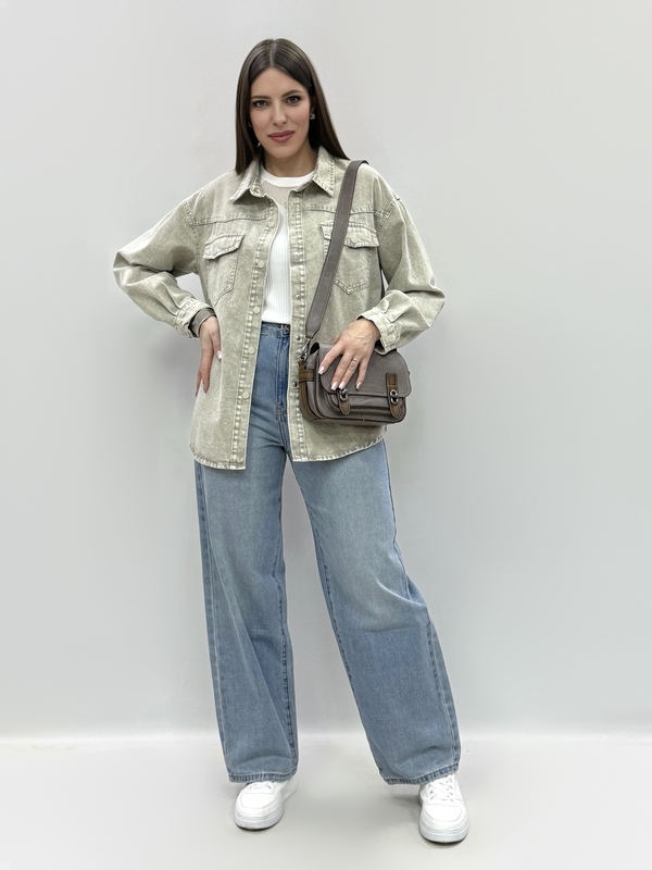 zhz 1377 рубашка женская джинсовая