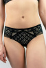 Orhideja 289-224 Трусы бразилиана женские (42 Black/piony-912 1)