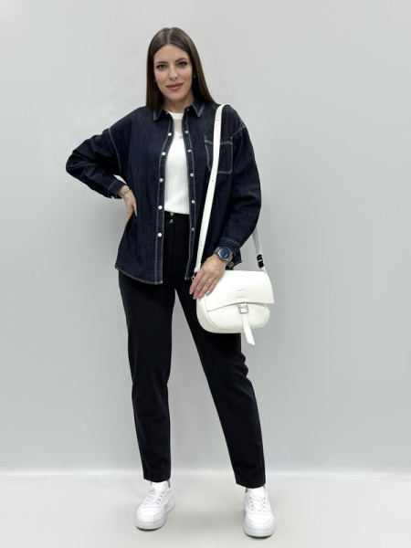 zhz 9033 рубашка женская джинсовая