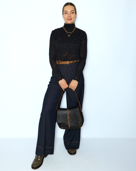 mila miss 8130 водолазка женская сетка