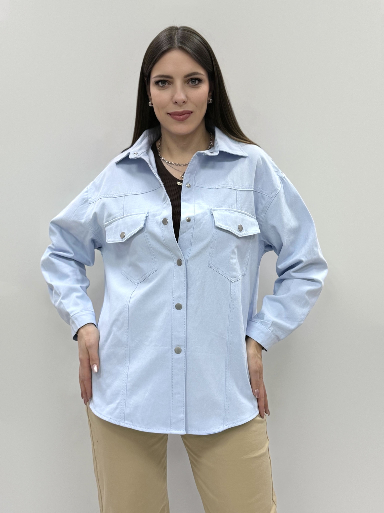 zhz f765 рубашка женская джинсовая