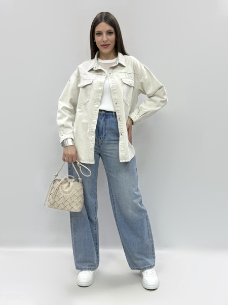 zhz 1377 рубашка женская джинсовая