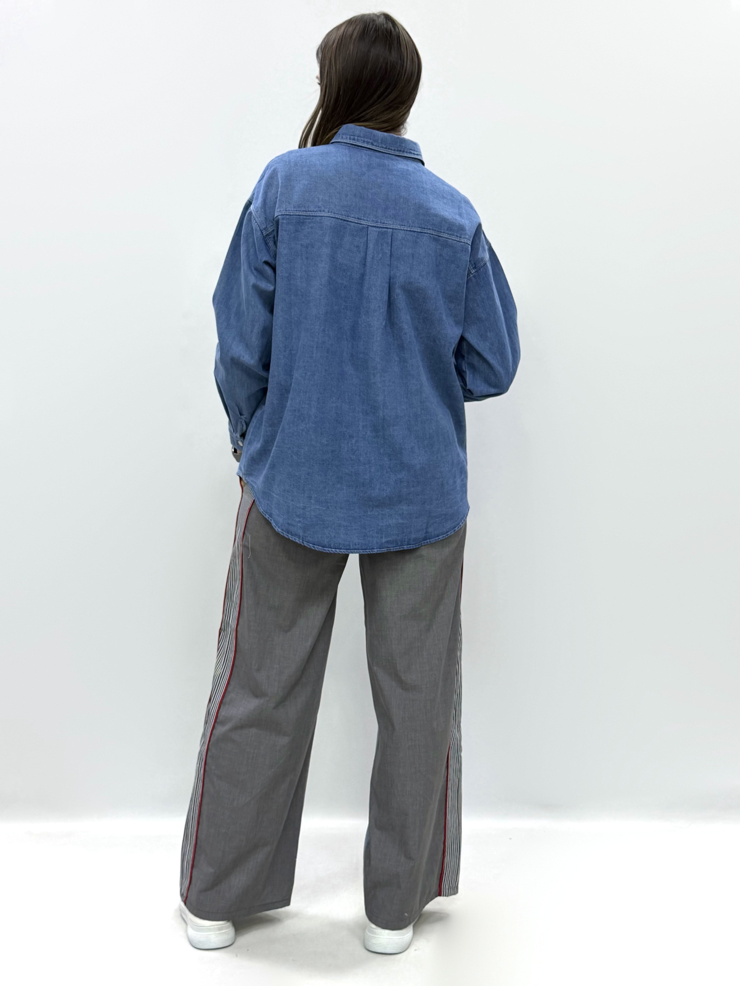 zhz 20211 рубашка женская джинсовая