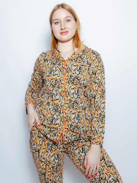 milana p-10371 пижама брюки, рубашка женская