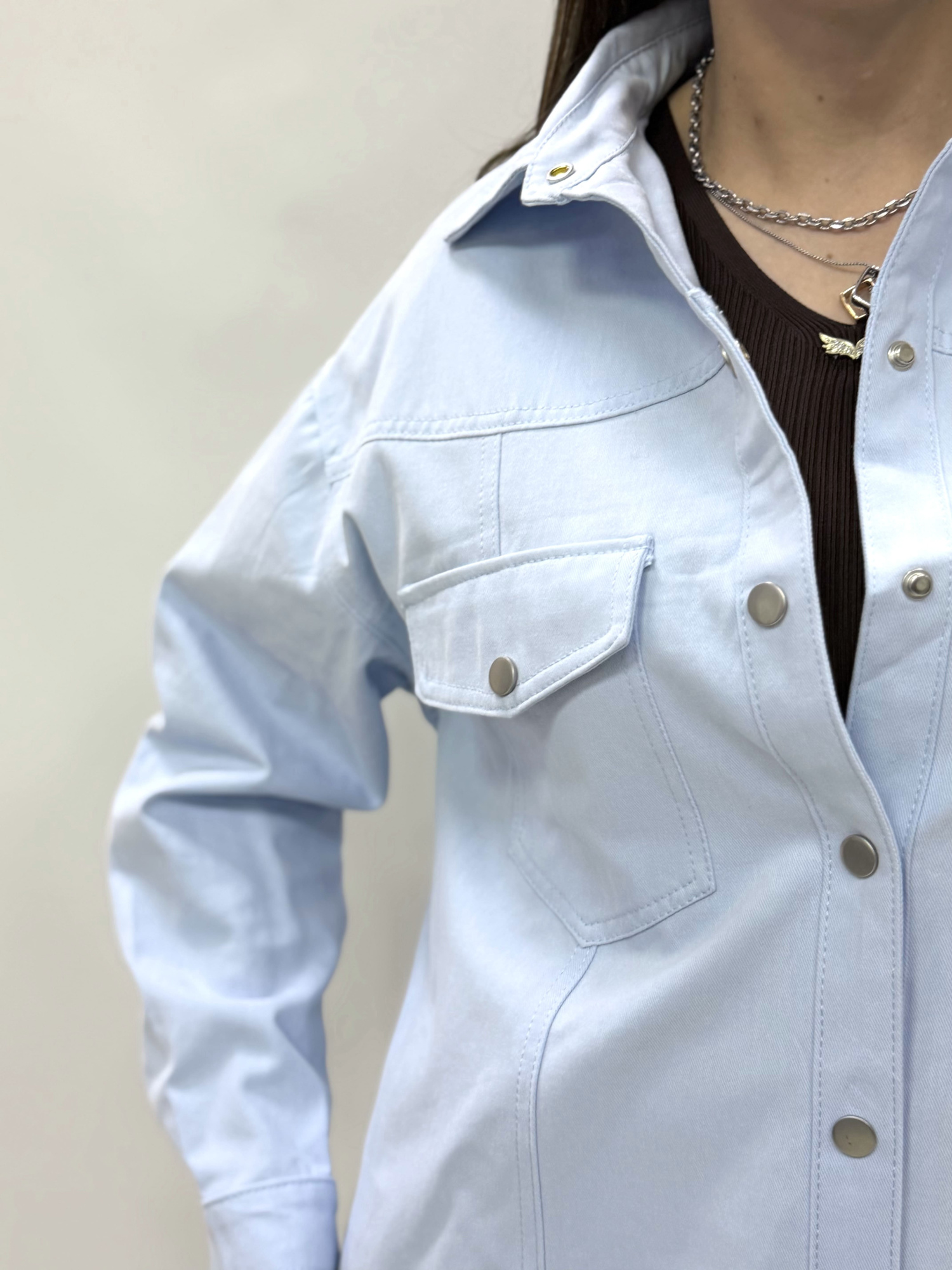 zhz f765 рубашка женская джинсовая