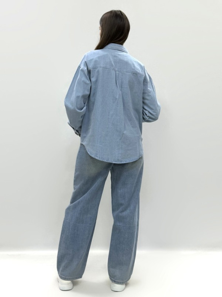 zhz 9082 рубашка женская джинсовая