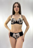 Coquette Revue 61128 Sauvage Трусы панти женские (38 черный с нюдом )