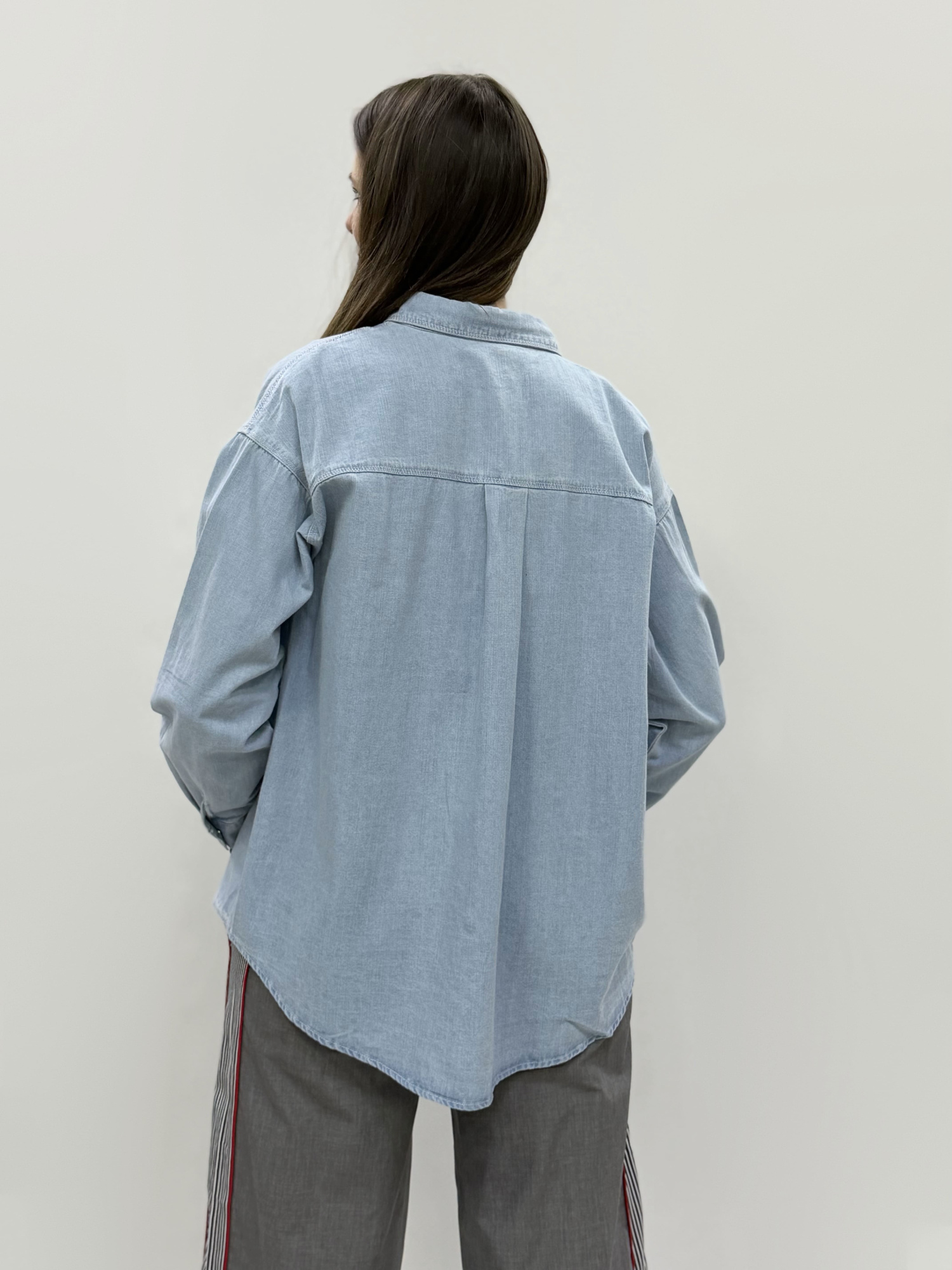 zhz 20211 рубашка женская джинсовая