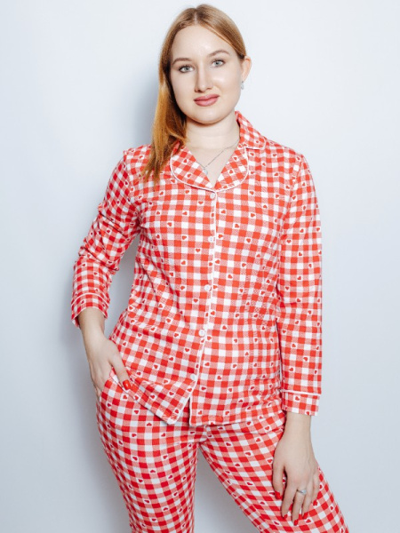 milana p-10344 пижама брюки, рубашка женская